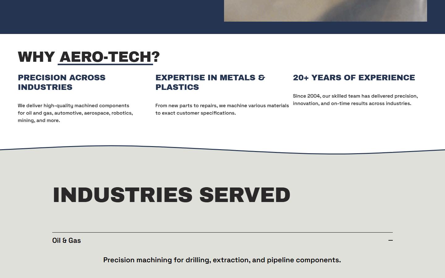 Aero‑Tech Machining Inc. homepage, CNC machining in Calgary, AB