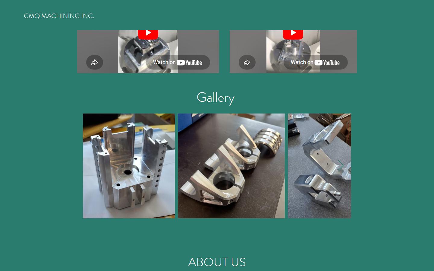 CMQ Machining Inc. homepage, CNC machining in Calgary, AB