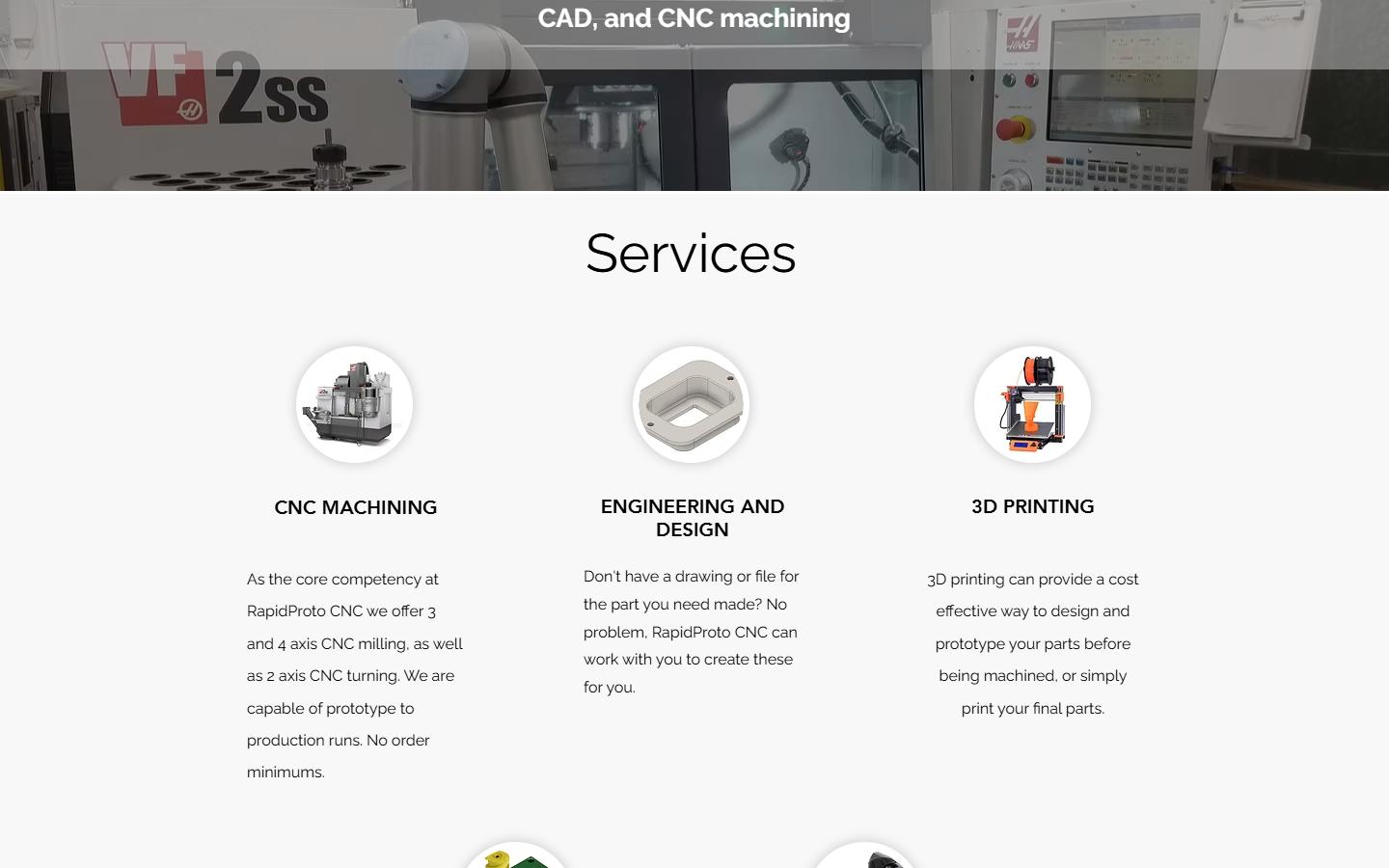RapidProto CNC homepage, CNC machining in Calgary, AB
