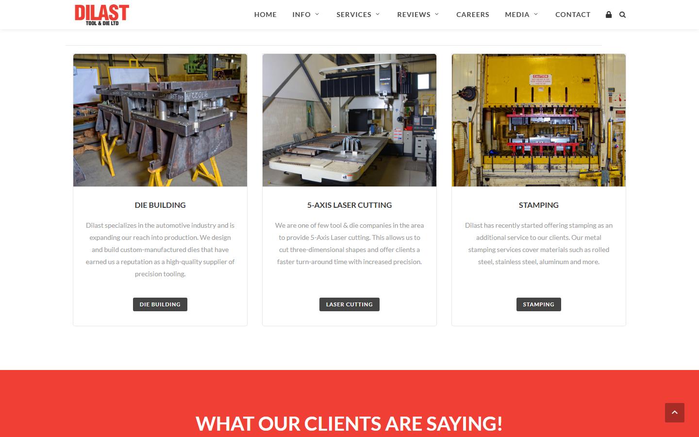 Dilast Tool & Die Ltd. homepage, CNC machining in Cambridge, ON