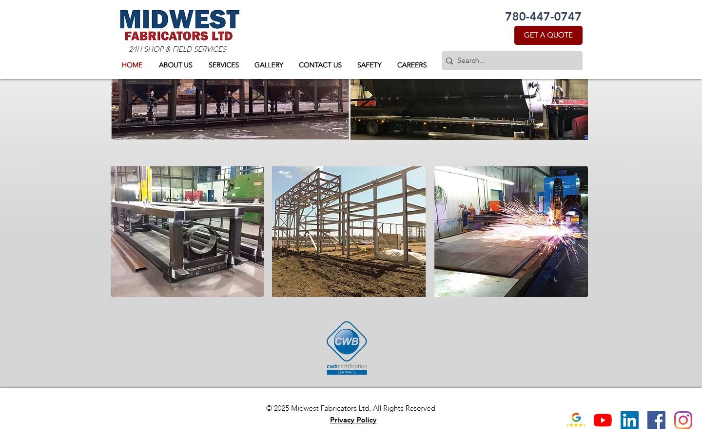 Midwest Fabricators Ltd. homepage, CNC machining in Edmonton, AB