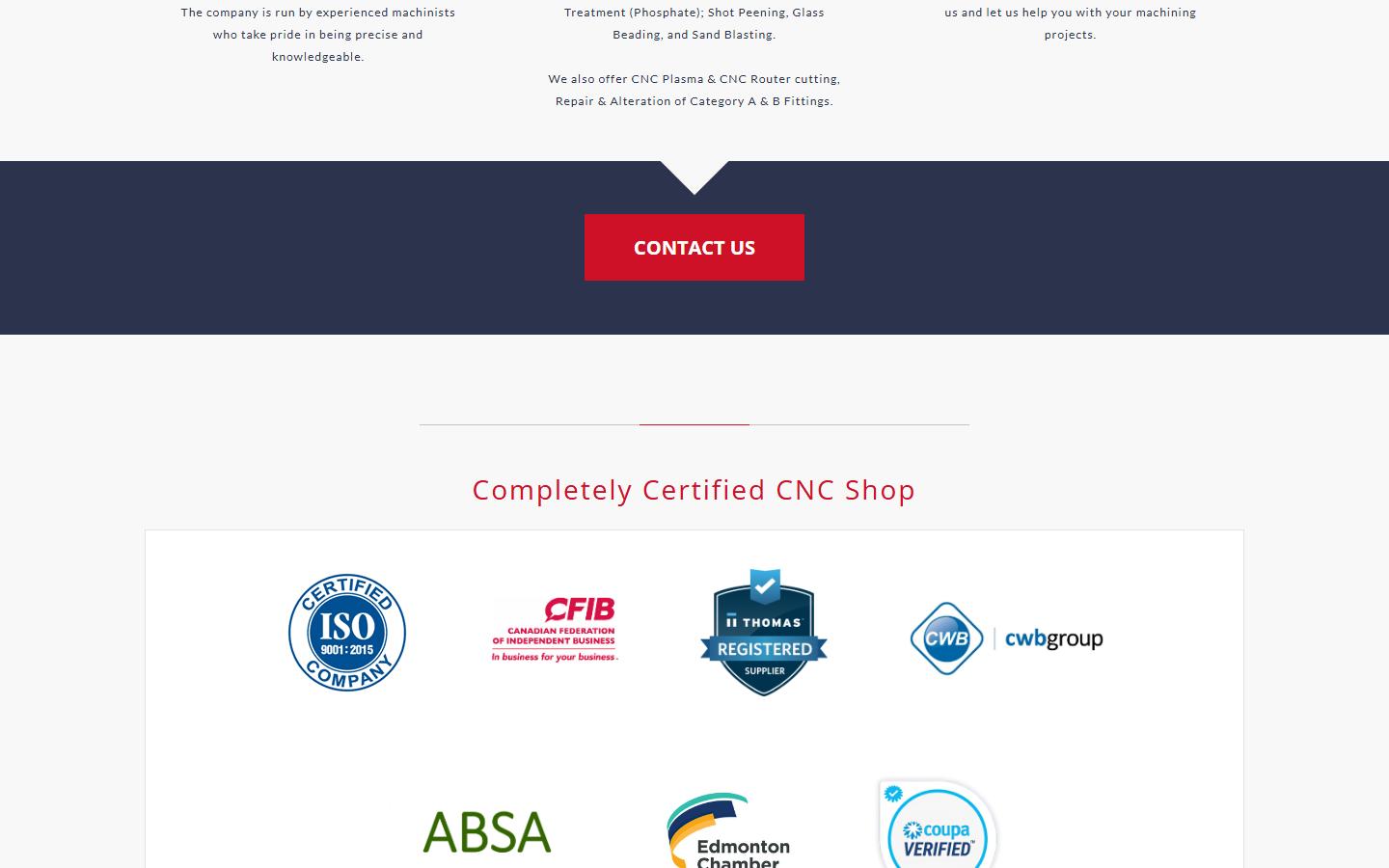 Nexus CNC Machining Services Ltd. homepage, CNC machining in Edmonton, AB