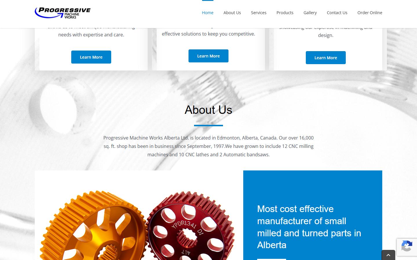 Progressive Machine Works Alberta Ltd. homepage, CNC machining in Edmonton, AB