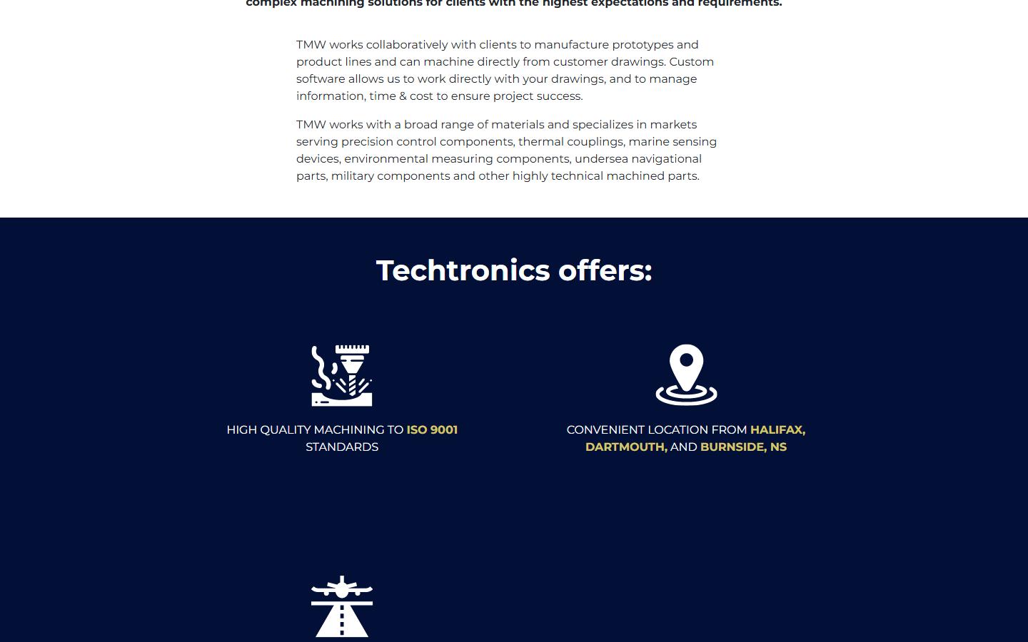 Techtronics Machine Works Ltd. homepage, CNC machining in Musquodoboit Harbour, NS