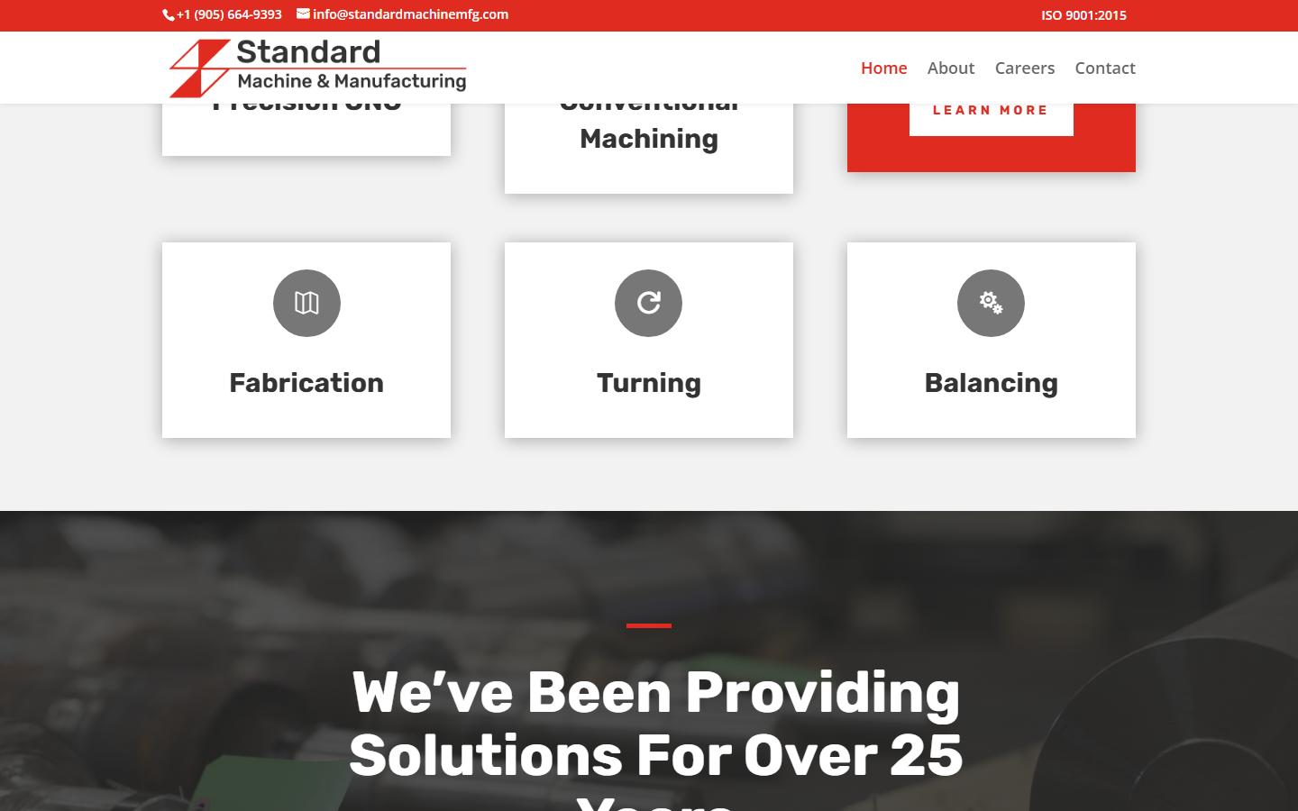 Standard Machine & Manufacturing homepage, CNC machining in Stoney Creek, ON