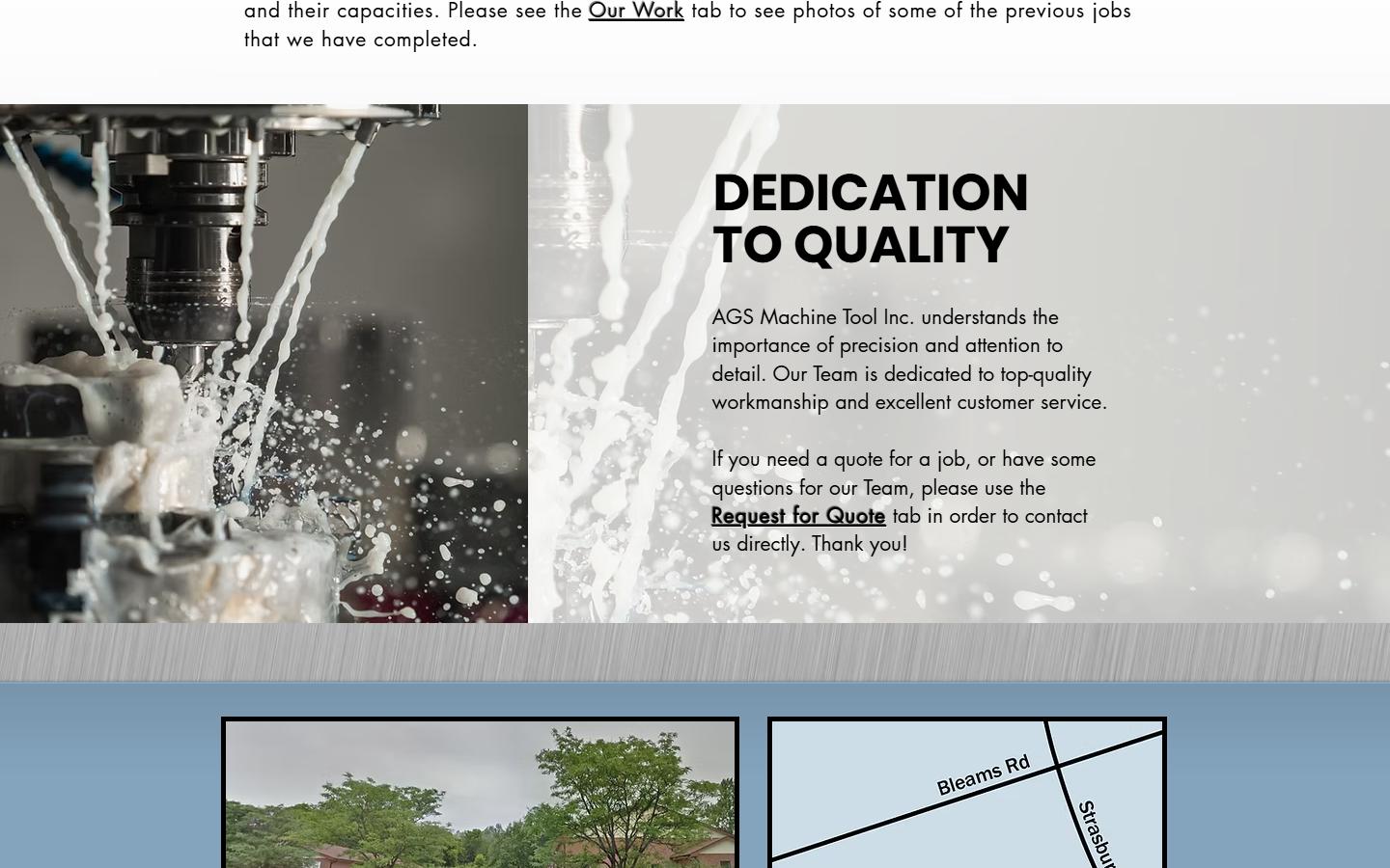 AGS Machine Tool Inc. homepage, CNC machining in Kitchener, ON