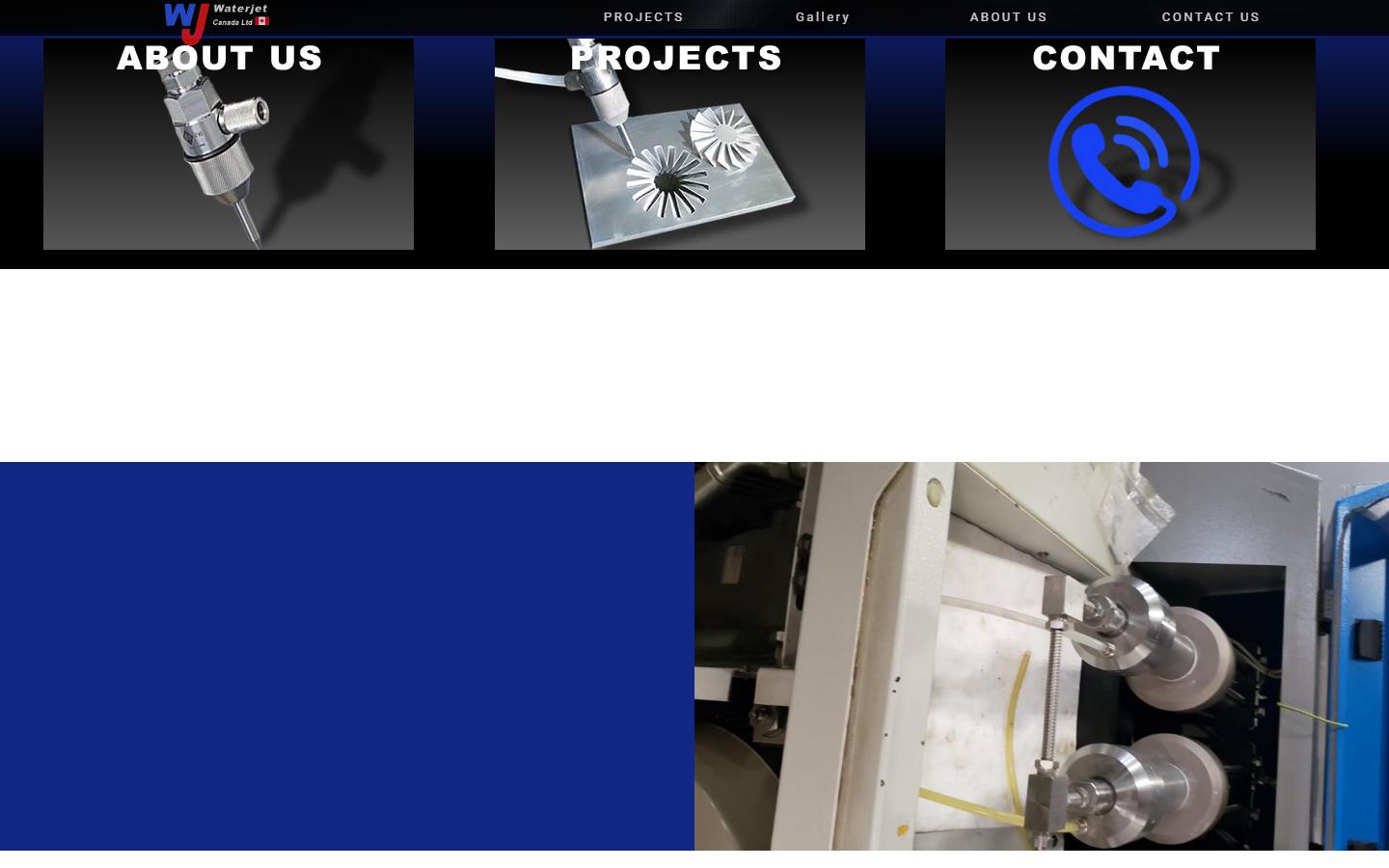 Waterjet Canada Ltd. homepage, CNC machining in Waterloo, ON