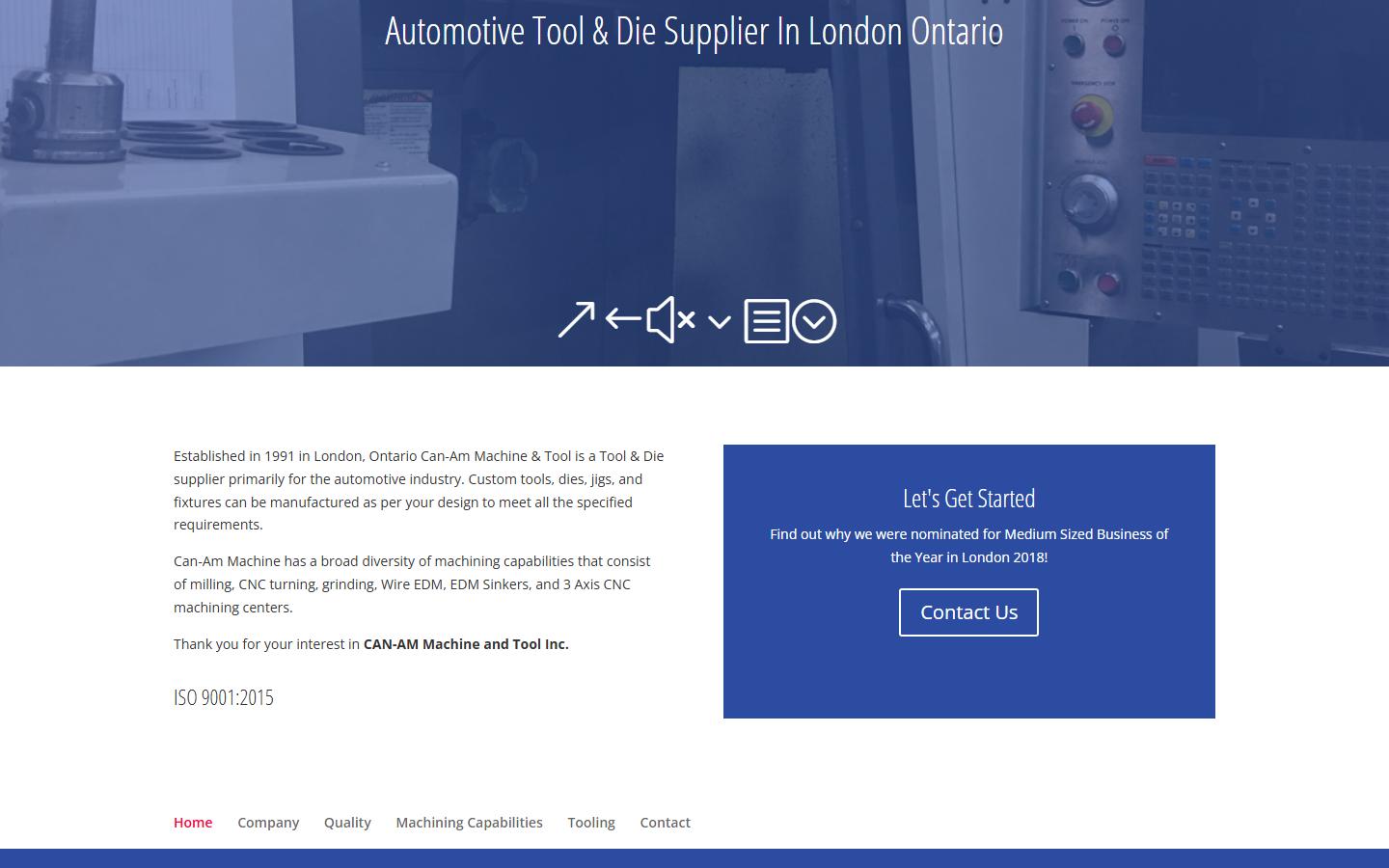 Can-Am Machine & Tool Inc. homepage, CNC machining in London, ON
