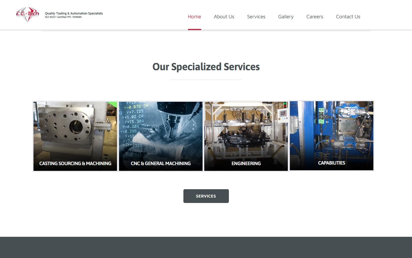E.C.-Tech Limited homepage, CNC machining in London, ON
