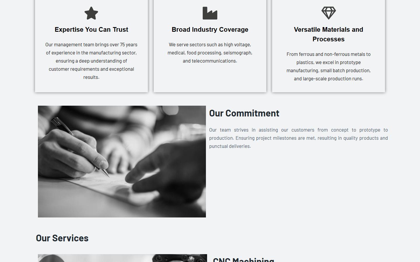 M&T Machining homepage, CNC machining in Ottawa, ON