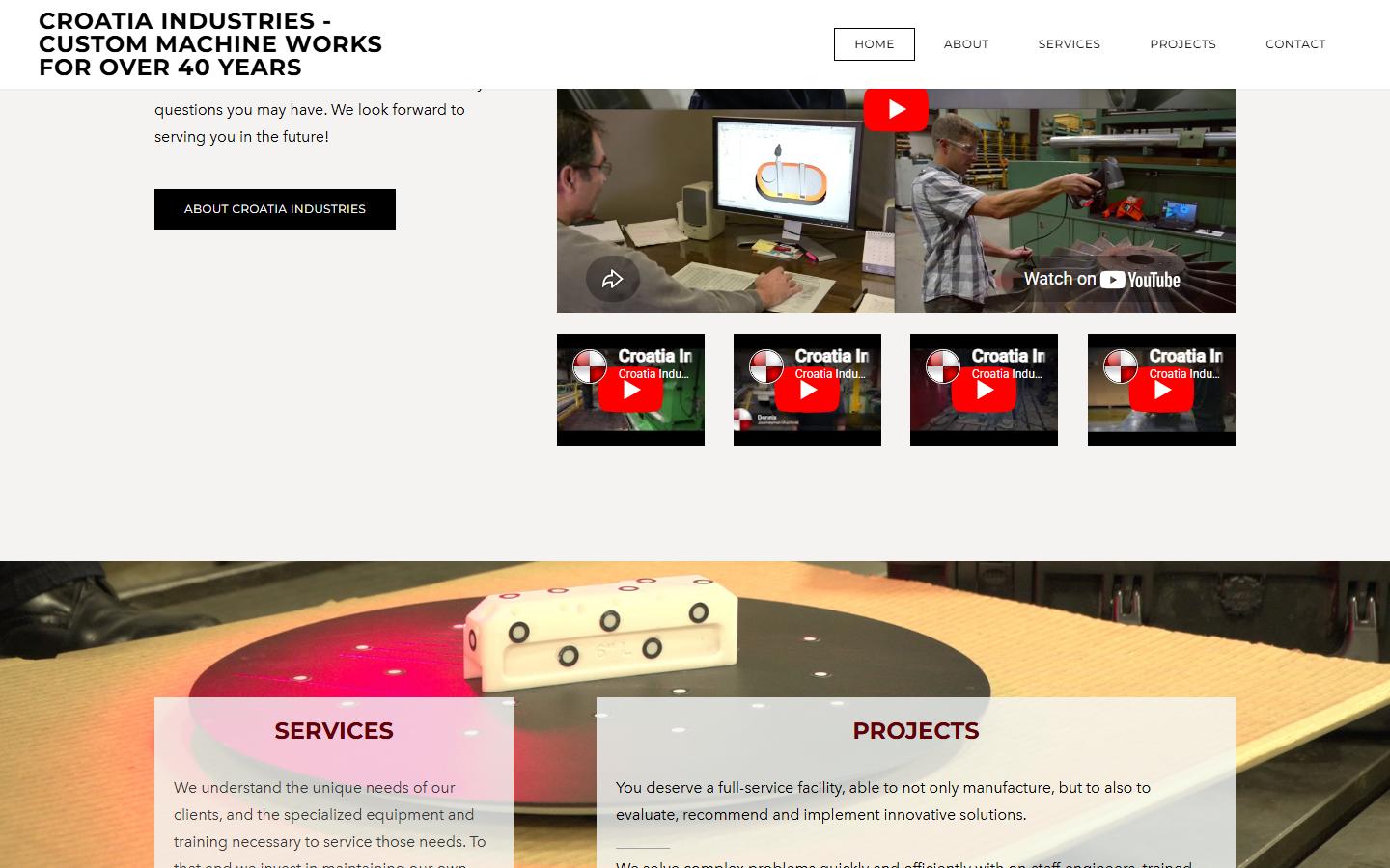 Croatia Industries Ltd. homepage, CNC machining in Saskatoon, SK