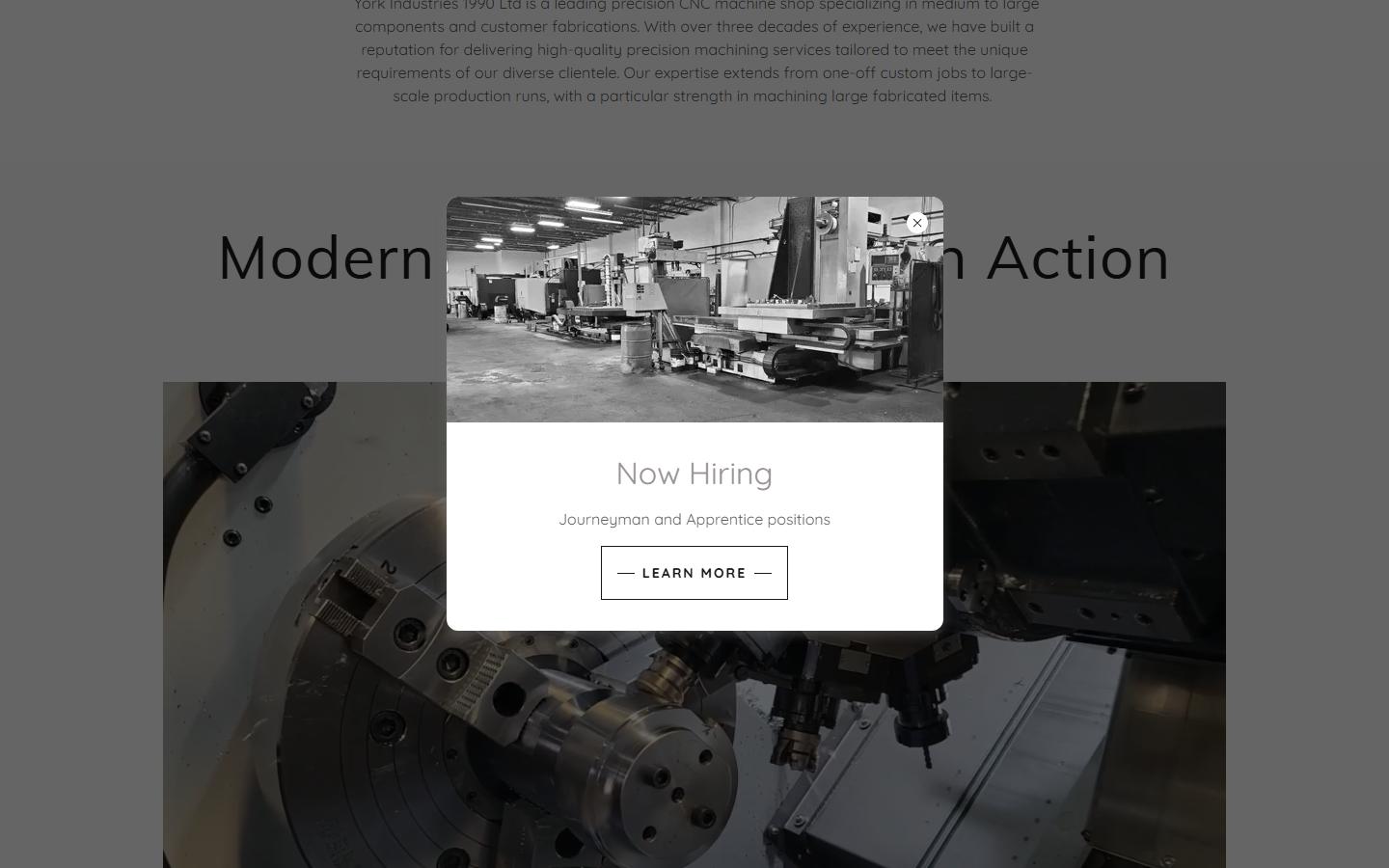 York Industries Ltd. homepage, CNC machining in Surrey, BC