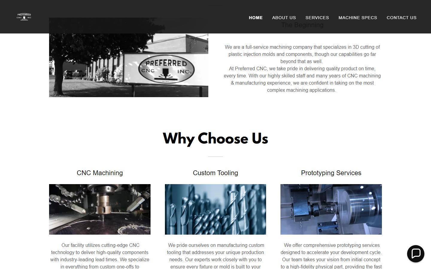 Preferred CNC Inc. homepage, CNC machining in Windsor, ON