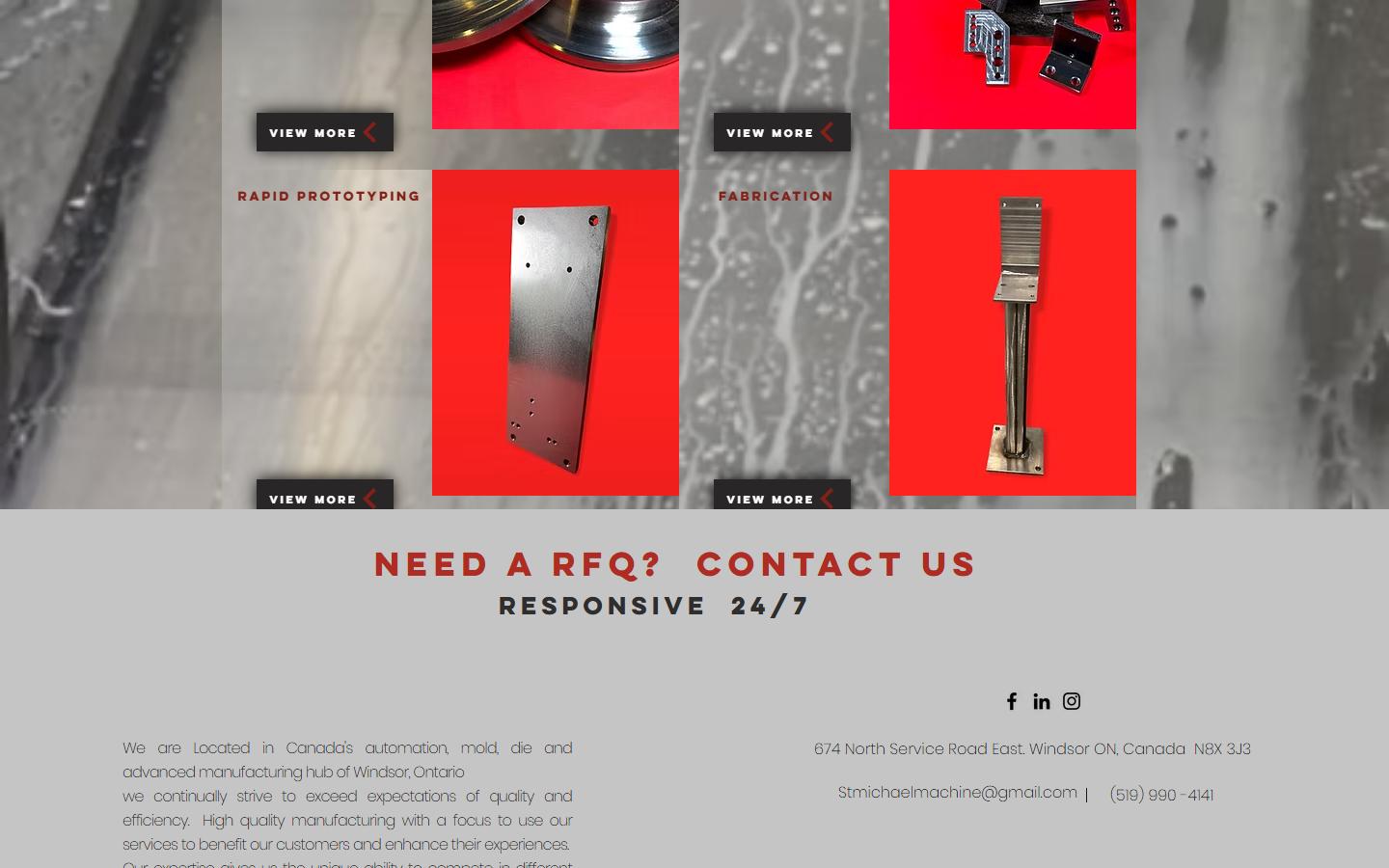 St. Michael Machine Ltd. homepage, CNC machining in Windsor, ON