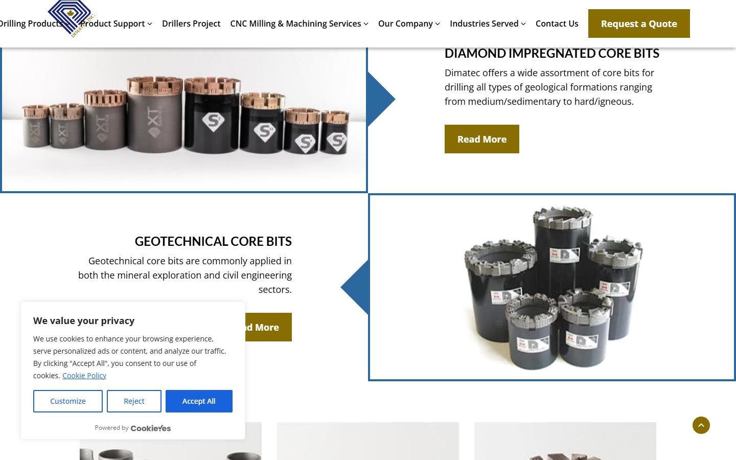 Dimatec Inc. homepage, CNC machining in Winnipeg, MB
