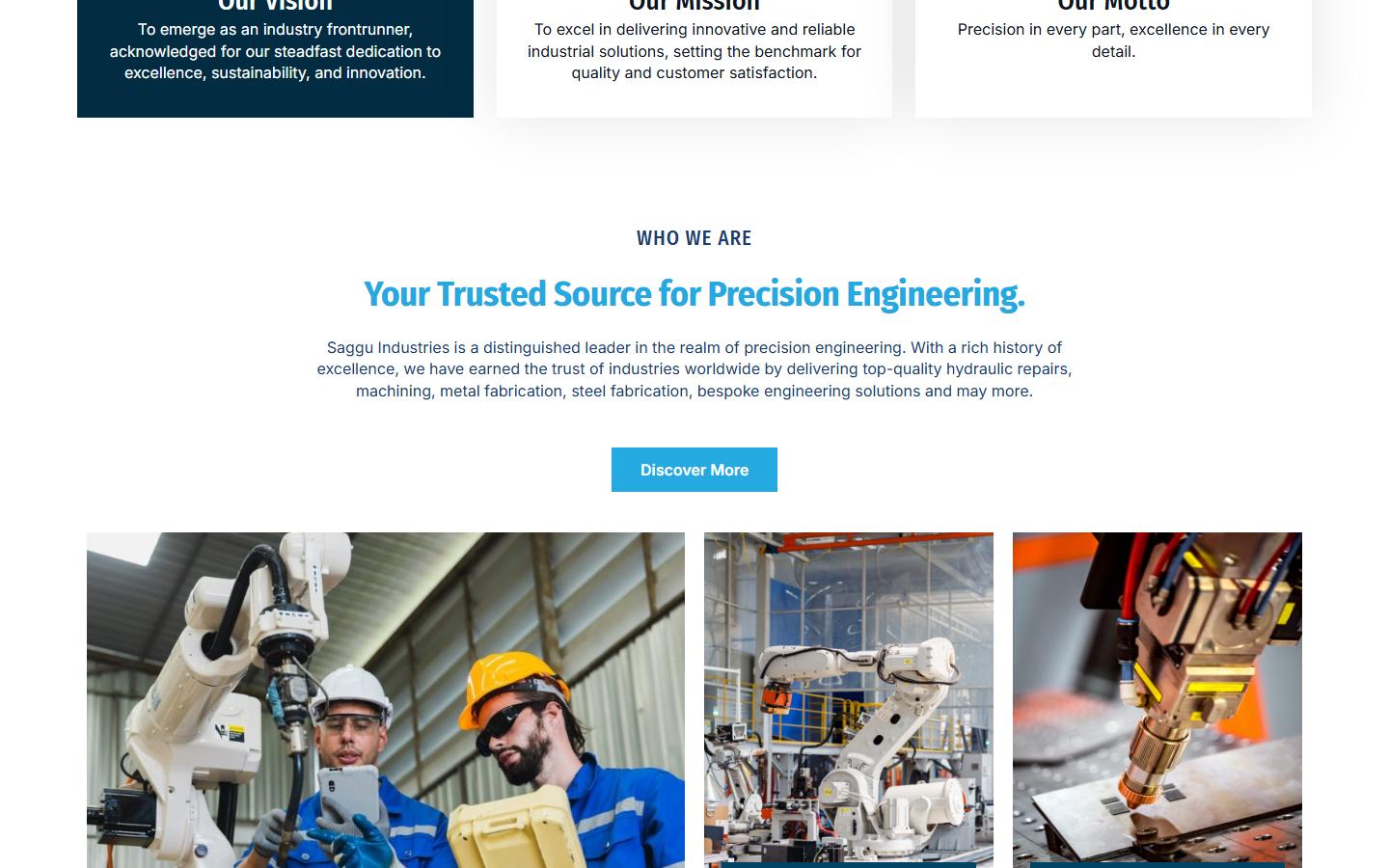 Saggu Industries homepage, CNC machining in Winnipeg, MB